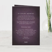 Elegant Maximalist Purple Floral Wedding Programm (Rückseite)