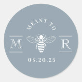Elegant Meant to Bee Honey Gastgeschenk Hochzeit B Runder Aufkleber (Vorderseite)