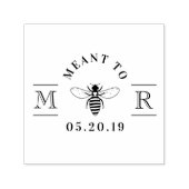 Elegant Meant to Bee Honey Gastgeschenk Hochzeit Permastempel (Design)