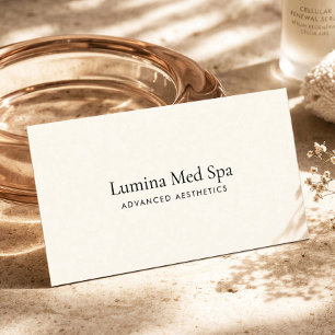 Elegant Med Spa Luxus-Markenimage Elfenbein Visitenkarte