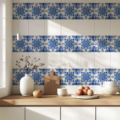 Elegant Mediterranean Blue White Pattern Fliese