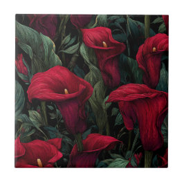 Elegant Mediterranean Calle Lilies Tiles Fliese