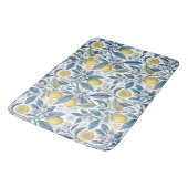 Elegant Mediterranean Lemon Botanical Navy Badematte (Schrägansicht)