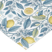 Elegant Mediterranean Lemon Botanical Navy Tischdecke (Schrägansicht)
