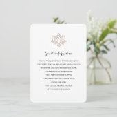 Elegant Mehndi Beilagen Karten (Stehend Vorderseite)