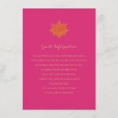 Elegant Mehndi Beilagen Karten (Vorderseite)