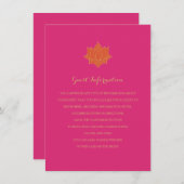 Elegant Mehndi Beilagen Karten (Vorne/Hinten)