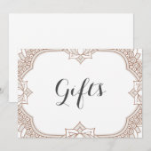 Elegant Mehndi Gifts Sign (Vorne/Hinten)