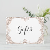 Elegant Mehndi Gifts Sign (Stehend Vorderseite)