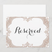 Elegant Mehndi Reserved Sign (Vorne/Hinten)