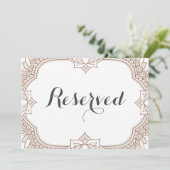 Elegant Mehndi Reserved Sign (Stehend Vorderseite)