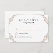 Elegant Mehndi uAwg RSVP Karte (Vorne/Hinten)