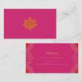 Elegant Mehndi Website Cards Visitenkarte (Vorne/Hinten)