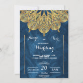 Elegant Mehndi Wedding Einladung (Vorderseite)
