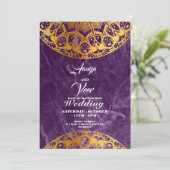 Elegant Mehndi Wedding Einladung (Stehend Vorderseite)