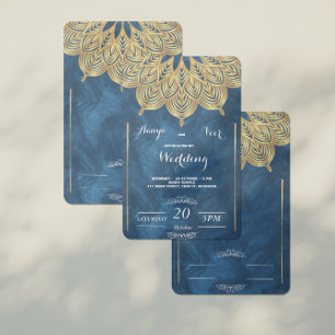 Elegant Mehndi Wedding Einladung