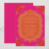 Elegant Mehndi Wedding Einladung (Vorne/Hinten)