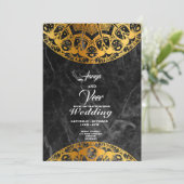 Elegant Mehndi Wedding Einladung (Stehend Vorderseite)