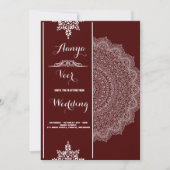 Elegant Mehndi Wedding Einladung (Vorderseite)