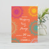 Elegant Mehndi Wedding Einladung (Stehend Vorderseite)