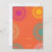 Elegant Mehndi Wedding Einladung (Rückseite)