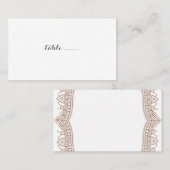 Elegant Mehndi Wedding Escort Cards Platzkarte (Vorne/Hinten)
