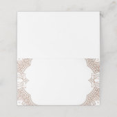 Elegant Mehndi Wedding Platzkarte (Außenseite Aufgefaltet)