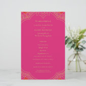 Elegant Mehndi Wedding Programs (Stehend Vorderseite)