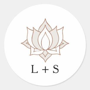 Elegant Mehndi Wedding Runder Aufkleber