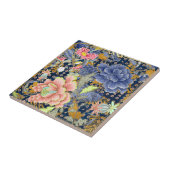 Elegant mehrfarbig Florals Fliese (Seite)