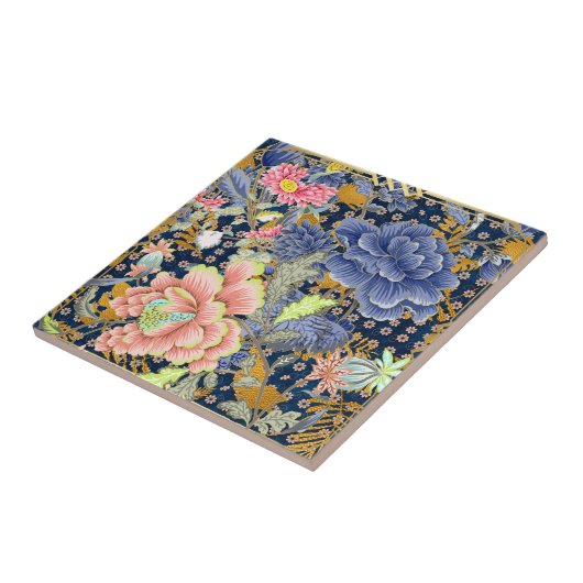 Elegant mehrfarbig Florals Fliese (Seite)