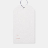 Elegant Melon Pink Boho Blätter Muster Geschenkanhänger (Rückseite)