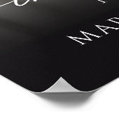 Elegant Memorial Photo Script Welcome Sign Poster (Ecke)