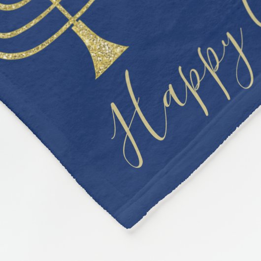 Elegant Menorahs Fleece Blanket (Ecke)