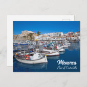 Elegant Menorca Hafen von Ciutadella Postkarte (Vorne/Hinten)