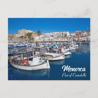 Elegant Menorca Hafen von Ciutadella Postkarte