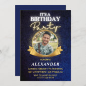 Elegant Mens 34. Geburtstag Einladungen Chic (Vorne/Hinten)