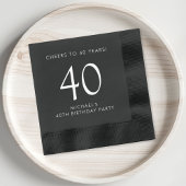 Elegant Mens 40. Geburtstag Party Servietten Mit Folie