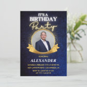 Elegant Mens 53. Geburtstag Einladungen Chic (Stehend Vorderseite)