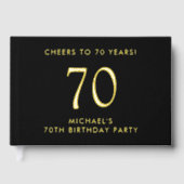 Elegant Mens 70. Geburtstagsparty Gästebuch (Vorderseite)