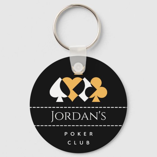 Elegant Men's Poker Club Royal Anzug Symbol & Name Schlüsselanhänger (Vorderseite)