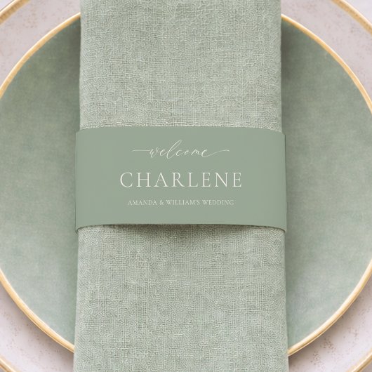  Elegant Menu & Invitation Wrap Einladungsbanderole