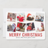 Elegant Mercury Custom Foto Collage Feiertagskarte (Vorderseite)