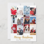 Elegant Mercury Custom Foto Collage Feiertagskarte (Vorderseite)