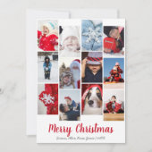 Elegant Mercury Custom Foto Collage Feiertagskarte (Vorderseite)