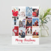 Elegant Mercury Custom Foto Collage Feiertagskarte (Stehend Vorderseite)