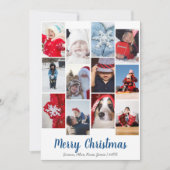 Elegant Mercury Custom Foto Collage Feiertagskarte (Vorderseite)