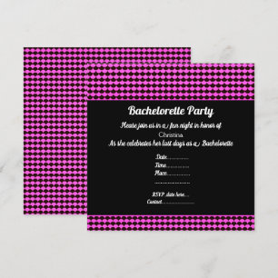 ELEGANT MERMAID SCAL PINK BLACK PARTY BACHELORETTE EINLADUNG