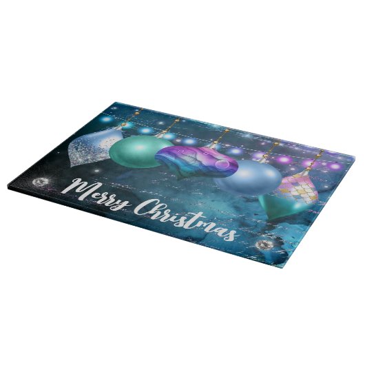 Elegant Mermaid Winter Baubles Weihnachten Schneidebrett (Ecke)