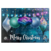 Elegant Mermaid Winter Baubles Weihnachten Schneidebrett (Vorderseite)